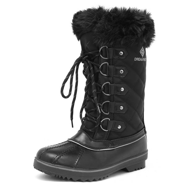 Dream Pairs Botas de nieve cálidas de invierno para mujer Botas de