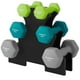 thumbnail image 1 of SONGMICS Juego de 3 Pares de Mancuernas con Soporte, 2 x 1 kg, 2 x 2 kg, 2 x 3 kg, Antideslizante, Verde Claro, Verde Agua y Gris Claro, 1 of 5