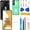 Black, variant on OLED Screen Replacement for Samsung Galaxy S22 Plus 5G for Samsung S22Plus SM-S906U SM-S906U1 LCD Display Digitizer Touch Assembly Support Fingerprint (Gold Frame+Protector+Adhesive+Tools)