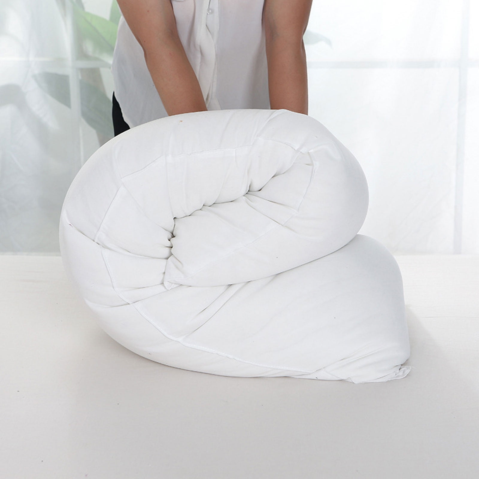 Full Body Pillow Vacuum Package, Anime Body Pillow Insert for Adults, Cooling Long Pillow for Bed, Great for Side Sleeper（White）