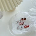 thumbnail image 3 of Pendientes navideños con aguja de plata S925, clip para la oreja de Papá Noel y alce, con forma de campana de Navidad y árbol de dibujos animados, 3 of 6