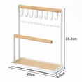 thumbnail image 2 of Soporte para joyas, soporte para collares, organizador de joyas, soporte colgante de madera blanco para collares, soporte para joyas, soporte para pendientes para collares, 2 of 5