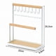 thumbnail image 2 of Soporte para joyas, soporte para collares, organizador de joyas, soporte colgante de madera blanco para collares, soporte para joyas, soporte para pendientes para collares, 2 of 5