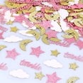 thumbnail image 7 of Twinkle Twinkle Little Star Table Decorations 200Pcs Confetti Rose Gold Twinkle Star for Girls Baby Shower Birthday Party Decorations Glitter Pink Gold Twinkle, Cloud, Moon Confetti, 7 of 7