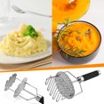 thumbnail image 2 of FeiFu Potato Masher, Stainless Steel Integrated Masher Kitchen Tool & Food Masher/Potato Smasher with Non-slip Handle for Vegetable, Meat, 2 of 5