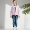 thumbnail image 6 of Girls Winter Puffer Jacket Kids Hooded Quilted Coat Warm Lightweight Water-Resistant with Pockets Rainbow 3-12 Years, 6 of 7
