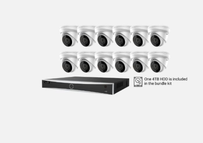 LTS Platinum KIT-PVN16C8-4TB 16CH 4K NVR w/ 12 x 8MP Turret Cameras + 4TB HDD