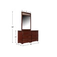 thumbnail image 5 of American Furniture Classics Model 2850DM, Solid Pine Six Drawer Dresser and Mirror in Rich Merlot finish, 5 of 9