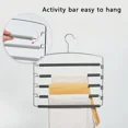 thumbnail image 5 of Metal Pants Hangers 4Pcs, Trousers Hangers, Space Saver Pants Rack, Clothes Hanger for Pants, Non-Slip Space Saving Multi-layer Swing Arm Pant Hanger, Stainless Steel,Non-Slip, Foam, by tutuviw, 5 of 8