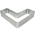 thumbnail image 1 of Sunnydaze Galvanized Steel L-Shaped Raised Garden Bed - Silver, 1 of 8