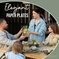 thumbnail image 6 of Crown Display Heavy Duty Paper Plates Set for 32 Guests, 64 Fancy Disposable Plates, Bouyant, 6 of 9