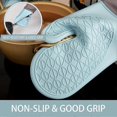 thumbnail image 5 of Silicone Oven Mitts Heat Resistant, Oven Mitts and Pot Holders Sets, Kitchen Mittens 5 Piece Set, Oven Gloves for Cooking,Baking,BBQ, Blue Oven Mitts, 5 of 5