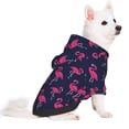 thumbnail image 2 of Fotbe Cute Flamingo Sudadera con Estampado para Perros Pequeños – Suéter con Capucha para Mascotas, Tela Suave de Forro Polar con Bolsillo-X-Large, 2 of 7