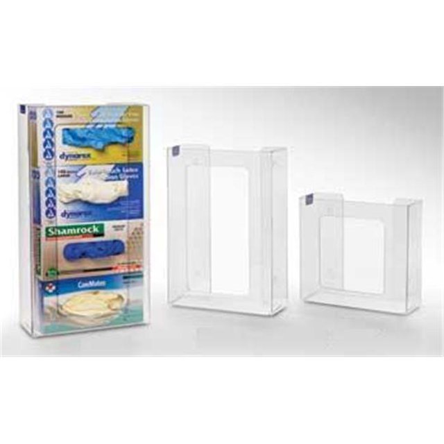 RackEm Racks 5107 4-Box Vertical Stacking Glove Dispensers - Clear Plastic