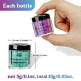 thumbnail image 3 of LET'S RESIN Thermochromic Pigment Powder Temperature Activated That Changes at 88°F-5 Colors Changing Powder for Nail Polish, Paint, Slime, Epoxy, Resin, Ink, Fabric Art, Casting-3 Gram Each, 3 of 6