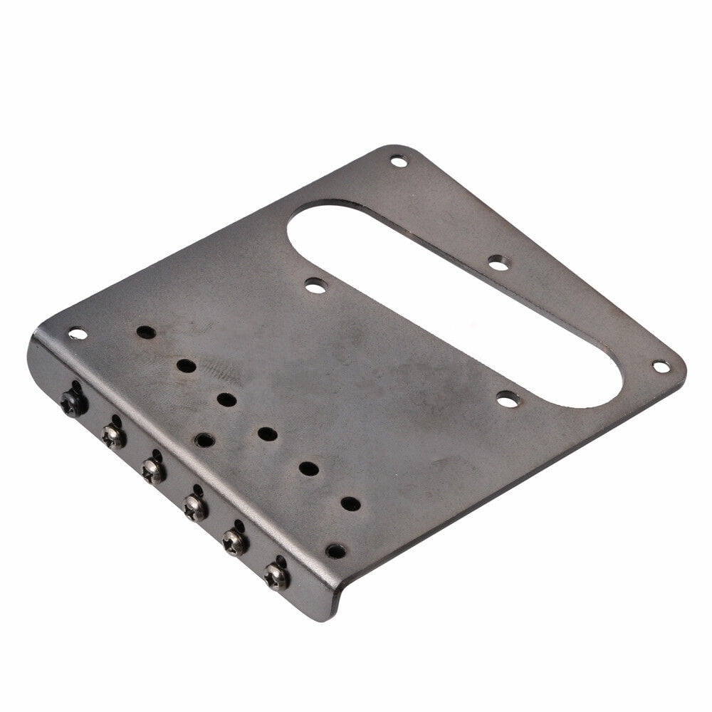 NATEFEMIN Replacement Bridge for Fender Tele Telecaster Guitar, Six Saddle Design, 52.5mm Hole Distance, Includes Wrenches and Screws