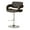 Brown, Chrome, variant on Brandi Adjustable Bar Stool Black and Chrome