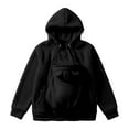 thumbnail image 6 of mgoYE Women's Zip Up 3 in 1 Maternity Ba’by Wearing Hoodie Sweatshirt Jacket(Black,L), 6 of 7