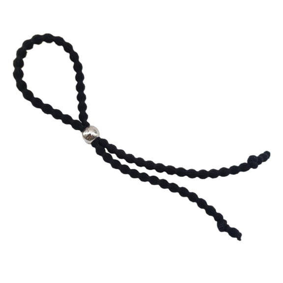 Blarkrus Sliding Hair Tie Adjustable Lazy, No Crease Elastic Hair Band, for Daily Hairstyling Setup and Use, Black, 1pcs