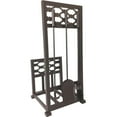 thumbnail image 1 of Dagan 5804 Lattice Design Log Rack with Tools, Bronze - 4 Piece, 1 of 1