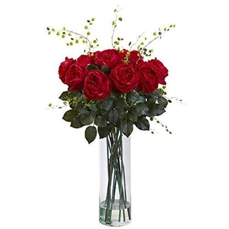 Nearly Natural Dahlia with Decorative Vase (Set of 3)