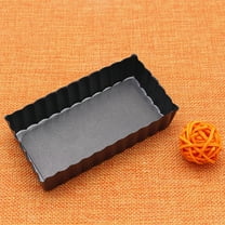 ORDDIART 1 Set Nonstick Carbon Steel Quiche Pan with Removable Bottom, 4 Inch, Ideal for Home Bakers