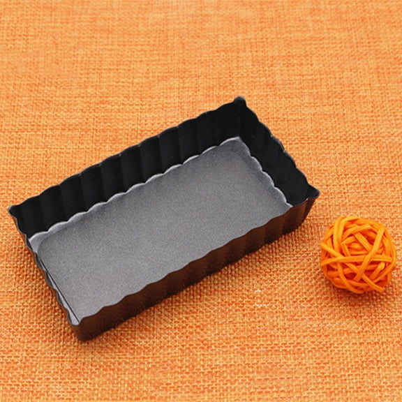 ORDDIART 1 Set Nonstick Carbon Steel Quiche Pan with Removable Bottom, 4 Inch, Ideal for Home Bakers