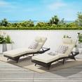 thumbnail image 6 of Outdoor Wicker Reclining Lounge Chair Set of 2, 5-Position Adjustable Patio Sunbathing Chairs up to 150°, 600 lbs Capacity Each, Weather-Resistant Rattan for Lawn Poolside Beach, 6 of 7