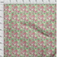 thumbnail image 3 of oneOone Cotton Poplin Mint Fabric Leaves & Flower Floral Fabric For Sewing Printed Craft Fabric By The Yard 42 Inch Wide, 3 of 4