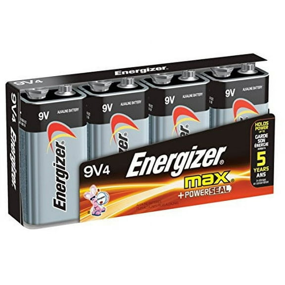 Energizer Max Alkaline 9 Volt, 4-Count
