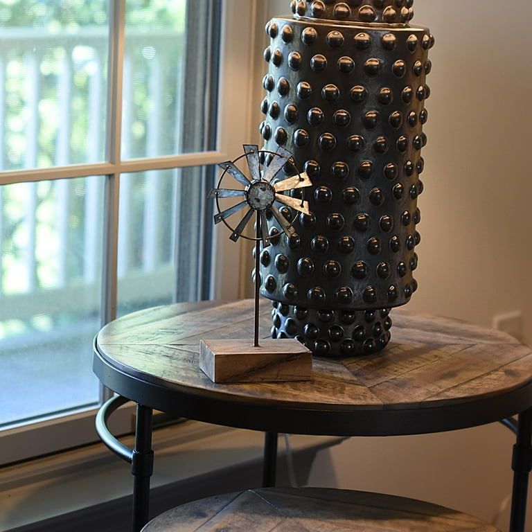 Metal Mini Windmill Kinetic Wind Spinner Farmhouse Living Room Shelf Home Decor Metal Mini Windmill Kinetic Wind Spinner Farmhouse Living Room Shelf Home Decor