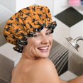 thumbnail image 5 of Shower Caps,Halloween Witches on Brooms Pattern Waterproof Shower Cap for Women 4 Pieces,Double Reusable Hair Cover for Shower PEVA Elastic Stretch Hem, 5 of 7