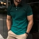 thumbnail image 5 of Camisetas de Manga Larga para Hombres Cuello Girado Hacia Abajo Sólido Imitación Algodón, Casual Botón Abajo Blusa Camiseta para Casa Y Diario Cuatro Estaciones, 5 of 6