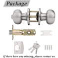 thumbnail image 2 of 1 Pack Keyed Alike Entry Door Knobs with Lock and Key Ball Door Knob Handles Entrance Door Lockset Brushed Nickel Finish, 2 of 6