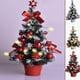 thumbnail image 1 of Fiudx Mini Árbol de Navidad, Diseño de Abeto Nevado, Luces Led Incluidas, Construcción de Plástico Resistente, Decoración de Interiores para Oficina o Hogar, Ideal para Fiestas Navideñas, Tamaño 40 X, 1 of 7