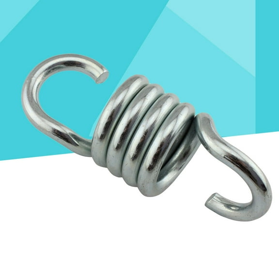 OUNONA  2 PCS Hanging Porch Swing Spring Compression Heavy Springs Swivel Hook Silver