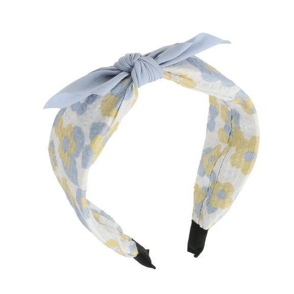 Unique Bargains 1 Pc Elegant Flower Pattern Headbands for Children 6.30"x4.72"x2.05" Blue 1 Pc