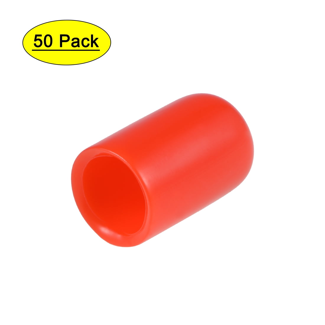 Uxcell 10mm ID Red Screw Thread Protectors Vinyl End Caps 50 Pack