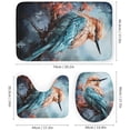 thumbnail image 3 of Beautiful Hummingbirds 4 Pieces Shower Curtain Sets Watercolor Flowers Modern Animals Bathroom Decor Set Bathroom Accessory Sets with Rugs and Toilet Lid Cover, 3 of 8
