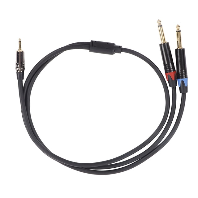 Cable estéreo mono macho Bling Bling de 3,5 mm y 1/8 de pulgada grado profesional