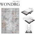 thumbnail image 2 of x Washable Area Rug for Living Room Bedroom Grey Neutral Carpet Low Pile Soft Thin Tapis Salon Abstract Modern Vacuumable Lightweight Large Throw Rug for Dining Room Kitchen, 2 of 7