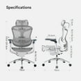 thumbnail image 3 of SIHOO Doro C300 PRO Ergonomic Chair Dual Seat Back Support Home Office Chair Computer Chair with 6D Armrests & Dynamic Lumbar Support-Seat Depth Adjustable Desk Chair for Big and Tall-White, 3 of 11