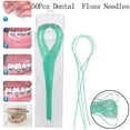 thumbnail image 1 of 50pcs Dental Floss Threaders Teeth Holder Between Orthodontic Braces Bridge Hilo, 1 of 3