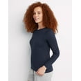 thumbnail image 6 of Hanes Women's Long Sleeve Cotton T-Shirt, Sizes XS-5X, 6 of 7