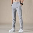 thumbnail image 5 of Spring Summer New Men's Casual Pants Men's Thin Pants Slim Fit Work Elastic Waist Jogging Pants Men's Plus Size 28-38, 5 of 6