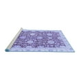 thumbnail image 2 of Ahgly Company Machine Washable Indoor Rectangle Oriental Blue Traditional Area Rugs, 7' x 10', 2 of 4