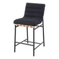 thumbnail image 1 of Pemberly Row Black Boucle Fabric Counter Height Chair with Iron Leg Frame, 1 of 5