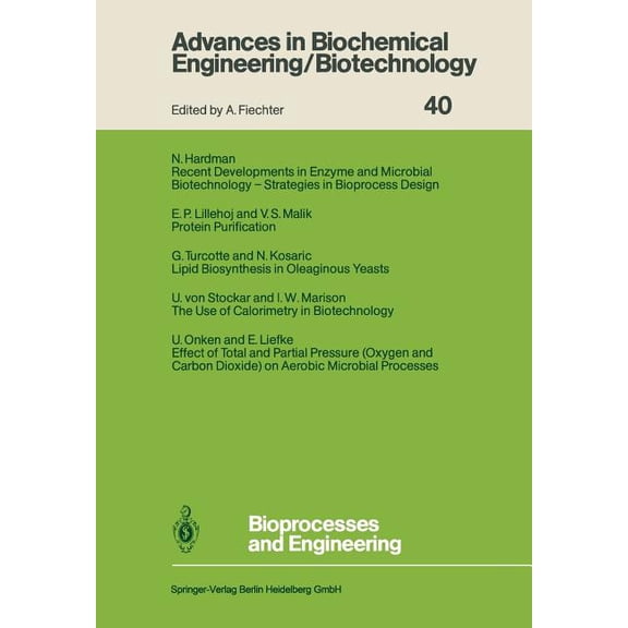 Advances in Biochemical Engineering & Bioprocesses and Engineering, Book 40, (Paperback)