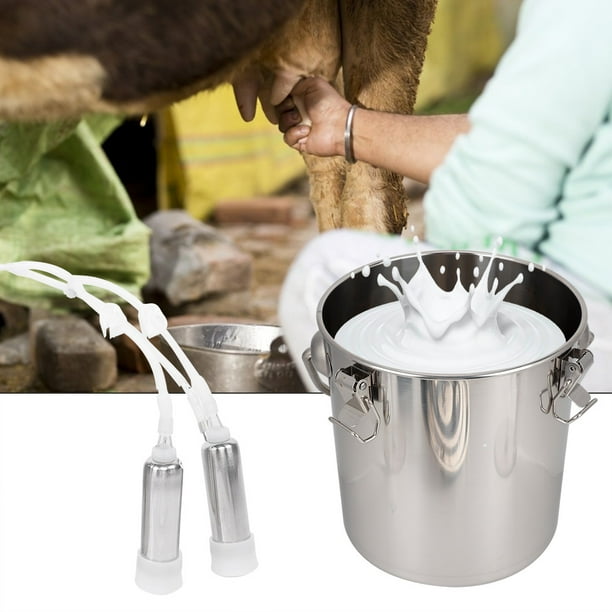 Máquina de leche eléctrica ordeñadora portátil de 5 litros para vacas cabras ovejas ordeñadora de cabras con tambor de leche de acero inoxidable bomba de vacío de ANGGREK Otros