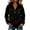 Black, variant on Otntypg Women's Fall Full Zip Up Y2K Hoodies Lightweight Casual Long Sleeve Drawstring Hooded Pullover Sweatshirts Trendy Fall Winter Track Jackets with Multi-Pockets